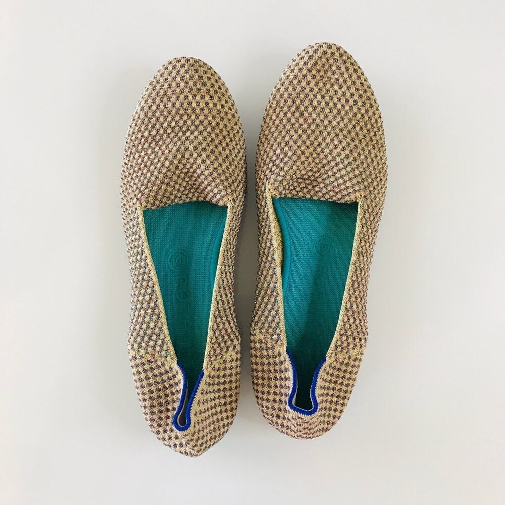 Rothy's The Round Womens  Multi Metallic Slip On Flats  Limited Edition size 9.5